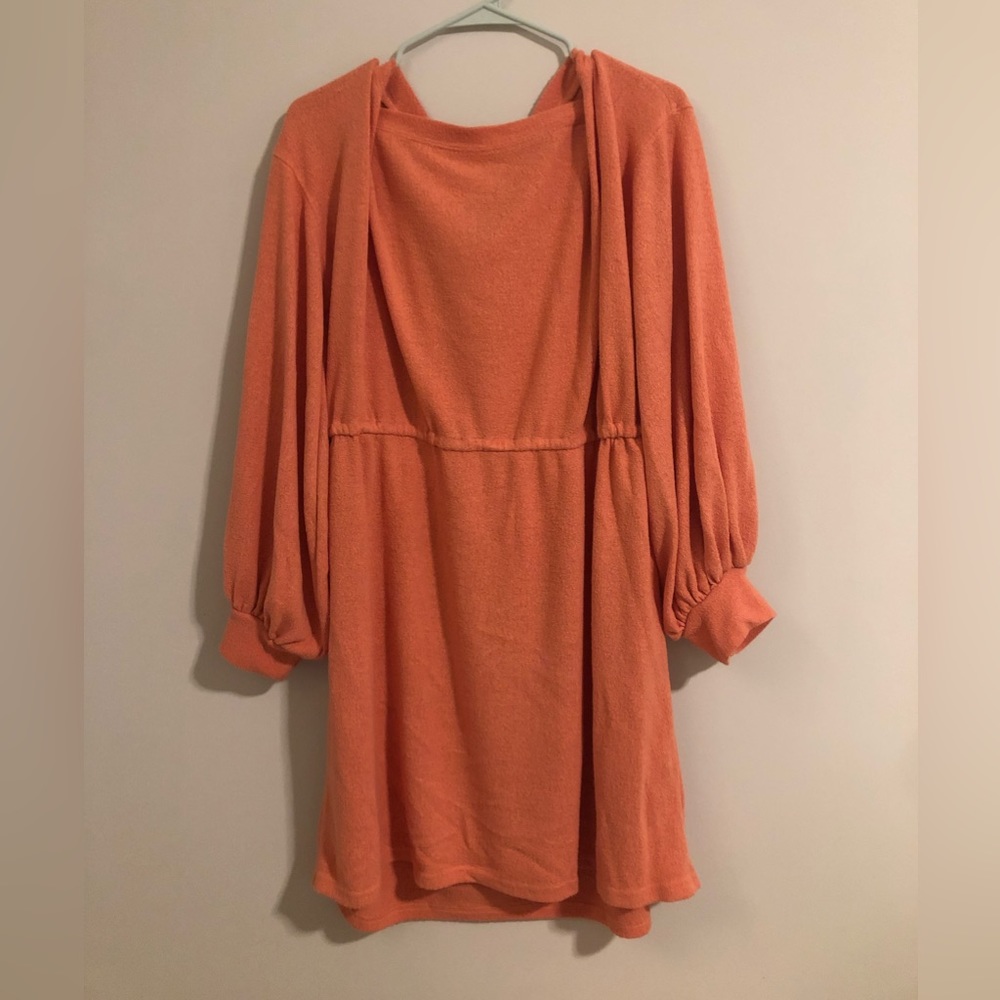 Forever 21 - Coral Jersey Knit Scoop-neck Dress with Pockets